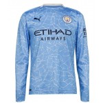 Camisolas de futebol Manchester City Equipamento Principal 2020/21 Manga Comprida